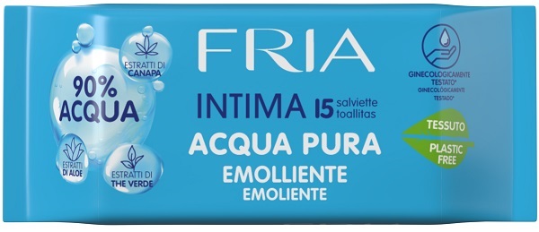 fria intima acqua pura emolliente salviette 15 pezzi