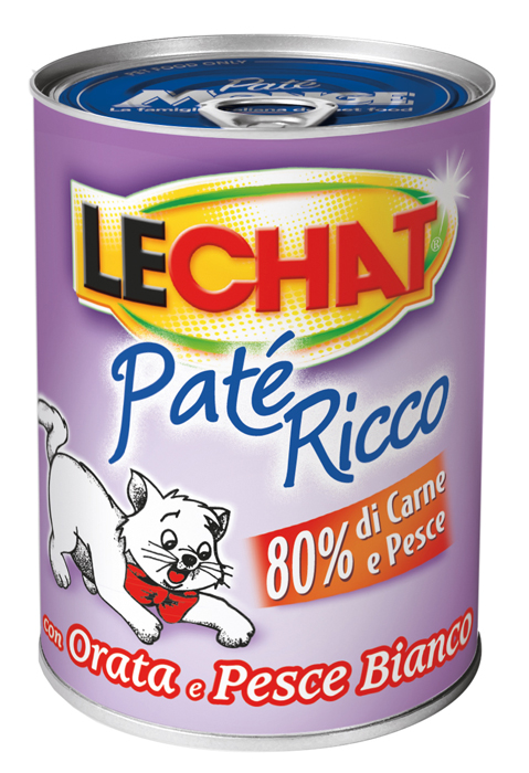 LECHAT GATTO PATE' ORATA PESCE BIANCO 400GR (lattina)