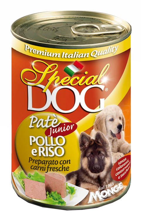 SPECIAL DOG CANE PATE' JUNIOR POLLO RISO 400GR (lattina) — confronto prezzi