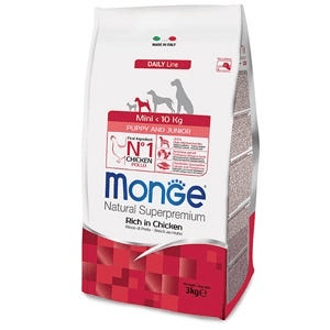 Monge Mini Puppy & Junior Ricco Di Pollo Cibo Secco Per Cani 800 G — confronto prezzi