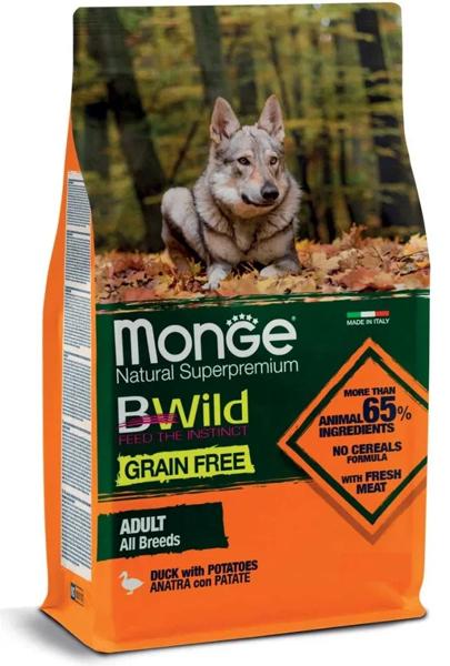 Monge Bwild Grain Free Adult Anatra Con Patate Cibo Secco Per Cani 12 kg — confronto prezzi