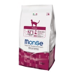 Monge Indoor Ricco Di Pollo Cibo Secco Gatti Adulti Sacco 1,5Kg
