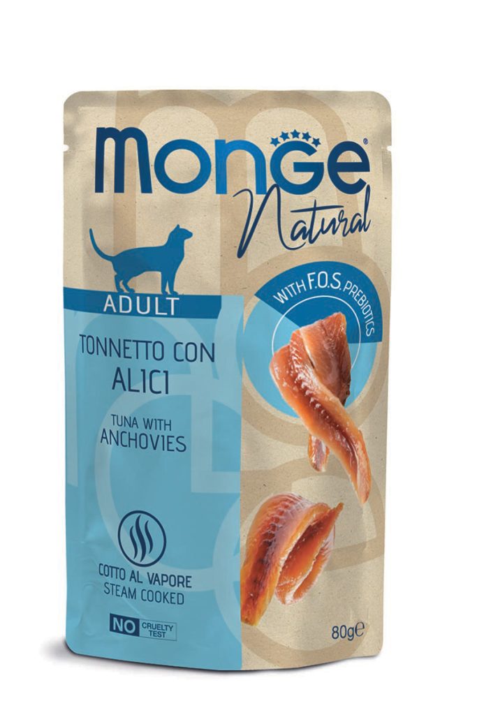 Monge Gatto Natural Busta Adulto Tonno &amp; Acciughine 80 Gr
