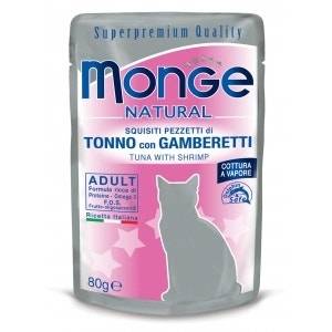 Monge Gatto Natural Busta Adulto Tonno & Gamberetti 80 Gr — confronto prezzi