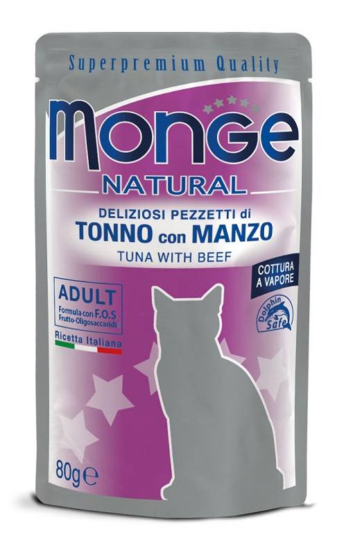 Monge buste tonno/manzo 80g