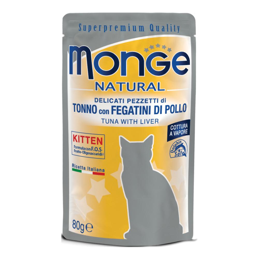 Monge Gatto Natural Busta Adulto Tonno & Fegatini Di Pollo 80 Gr — confronto prezzi