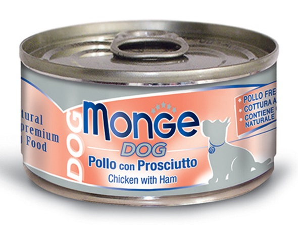 Monge natural quality umido cane monge dog pollo con prosciutto 95 g