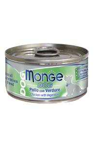 Monge Cane Natural Lattina Adulto Pollo &amp; Verdure 95 Gr