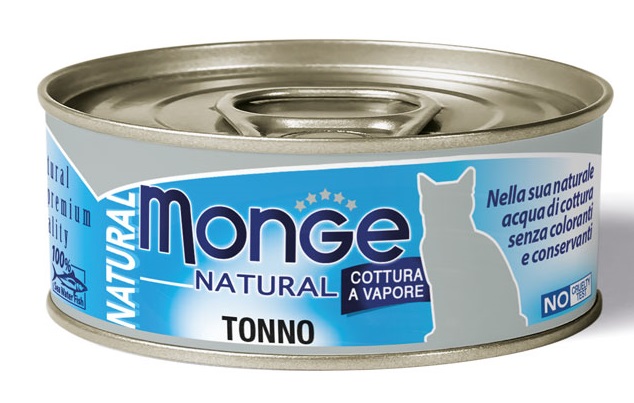 Monge Gatto Natural Lattina Adulto Tonno Dell'Atlantico 80 Gr