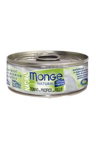 Monge Gatto Natural Lattina Adulto Tonno Del Pacifico &amp; Pollo 80 Gr