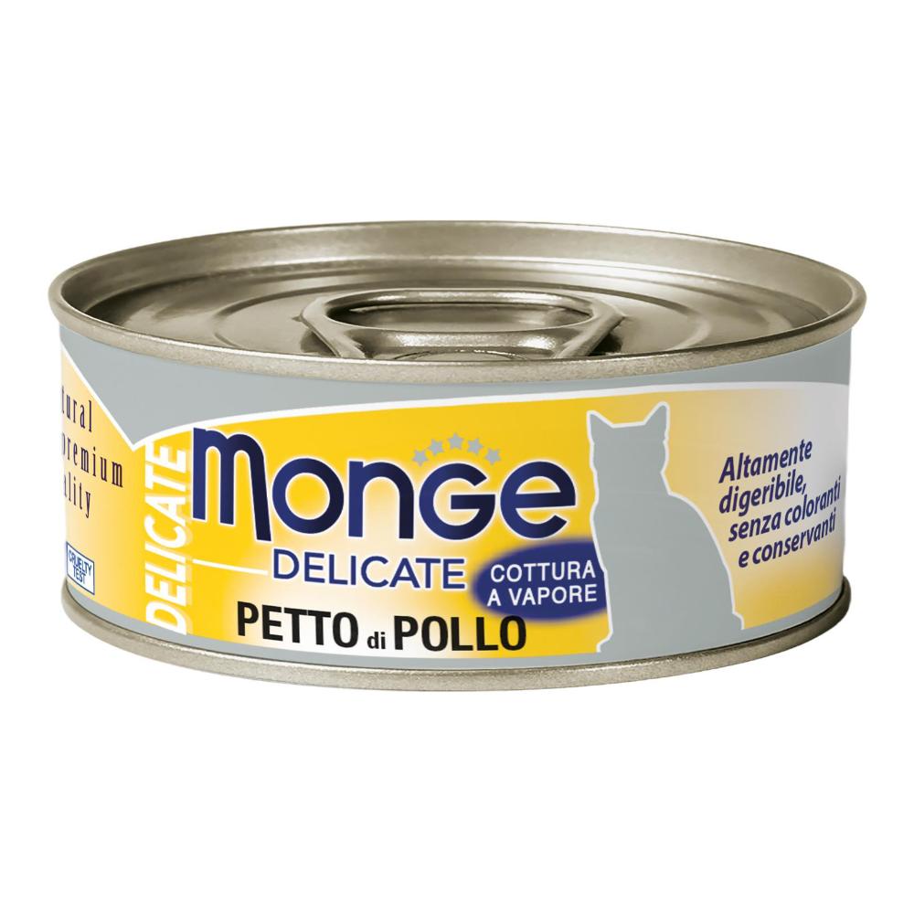 Monge Gatto Delicate Lattina Adulto Petto Di Pollo 80 Gr