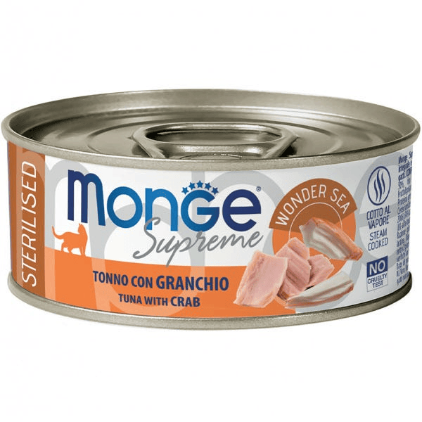 Monge Supreme Tonno Granchio Gatti Adulti Sterilizzati 80 G — confronto prezzi