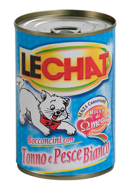 LeChat Adult Bocconcini con Tonno e Pesce Bianco, 720 g