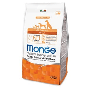 Monge Anatra Riso E Patate Cibo Secco Per Cani Adulti Sacco 2,5 Kg — confronto prezzi