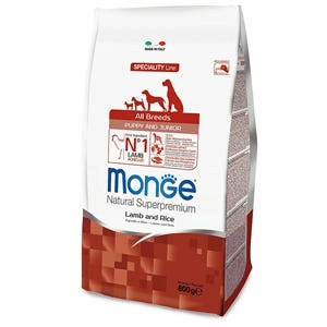 Monge All Breeds Puppy & Junior Agnello Riso E Patate Cibo Secco Per Cani Cuccioli Sacco 12 Kg — confronto prezzi