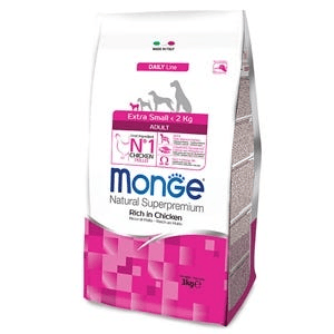 Monge Extra Small Adult Ricco Di Pollo Cibo Secco Per Cani Adulti Sacco 3Kg