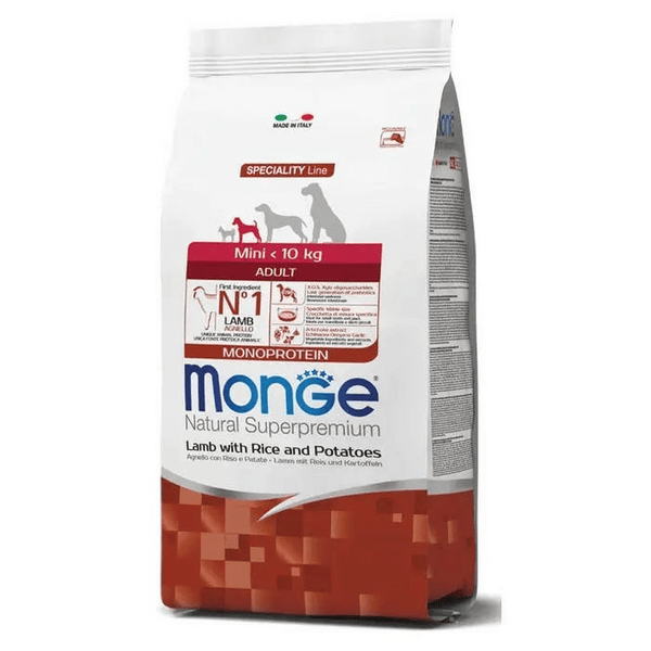 Monge Mini Puppy E Junior Agnello Riso E Patate Cibo Secco Per Cani Cuccioli Taglia Piccola Sacco 2,5 Kg