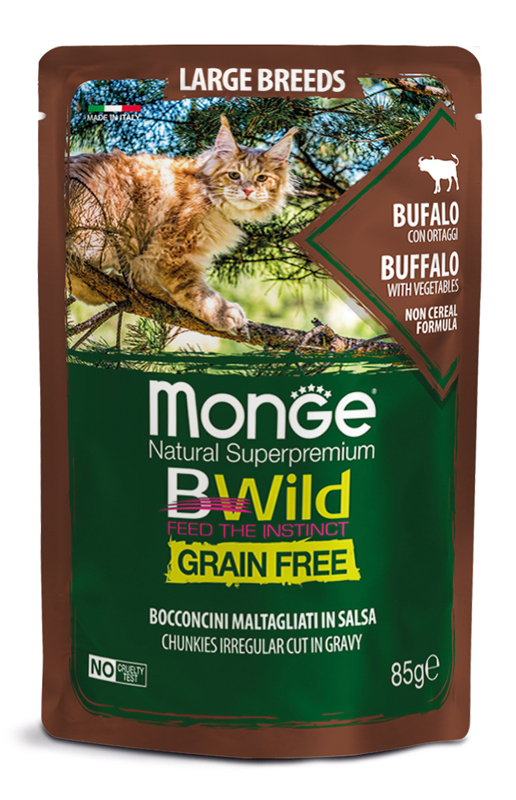 Monge Bwild Large Breeds Cat Bufalo e Ortaggi 85 g Mangime — confronto prezzi