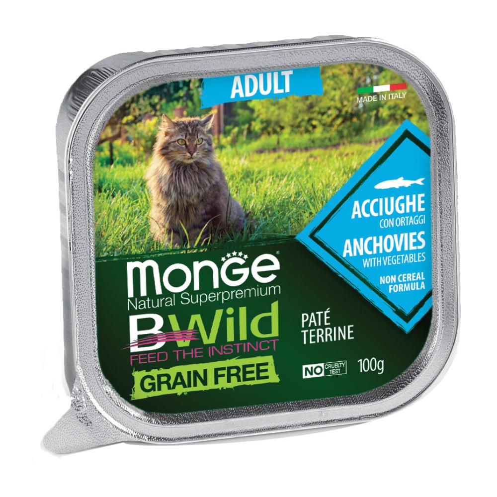 Monge Bwild Cat Adult Acciughe 100 g Mangime