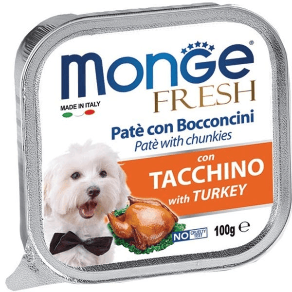 Monge Cane Fresh Vaschetta Adulto Tacchino 100 Gr