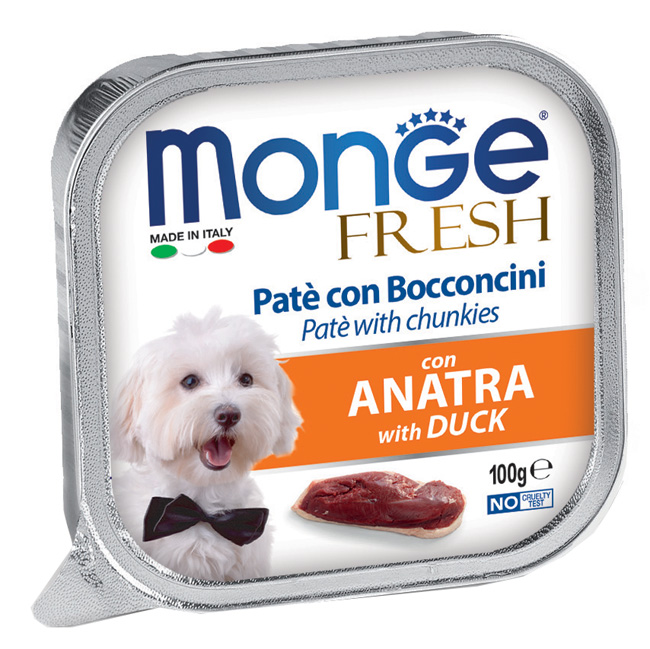 Monge Cane Fresh Vaschetta Adulto Anatra 100 Gr