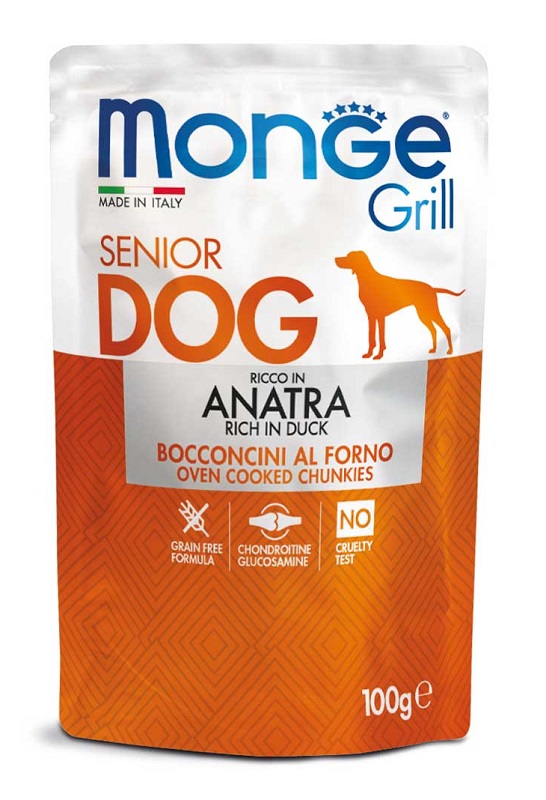 Monge Cane Grill Busta Senior Anatra 100 Gr — confronto prezzi
