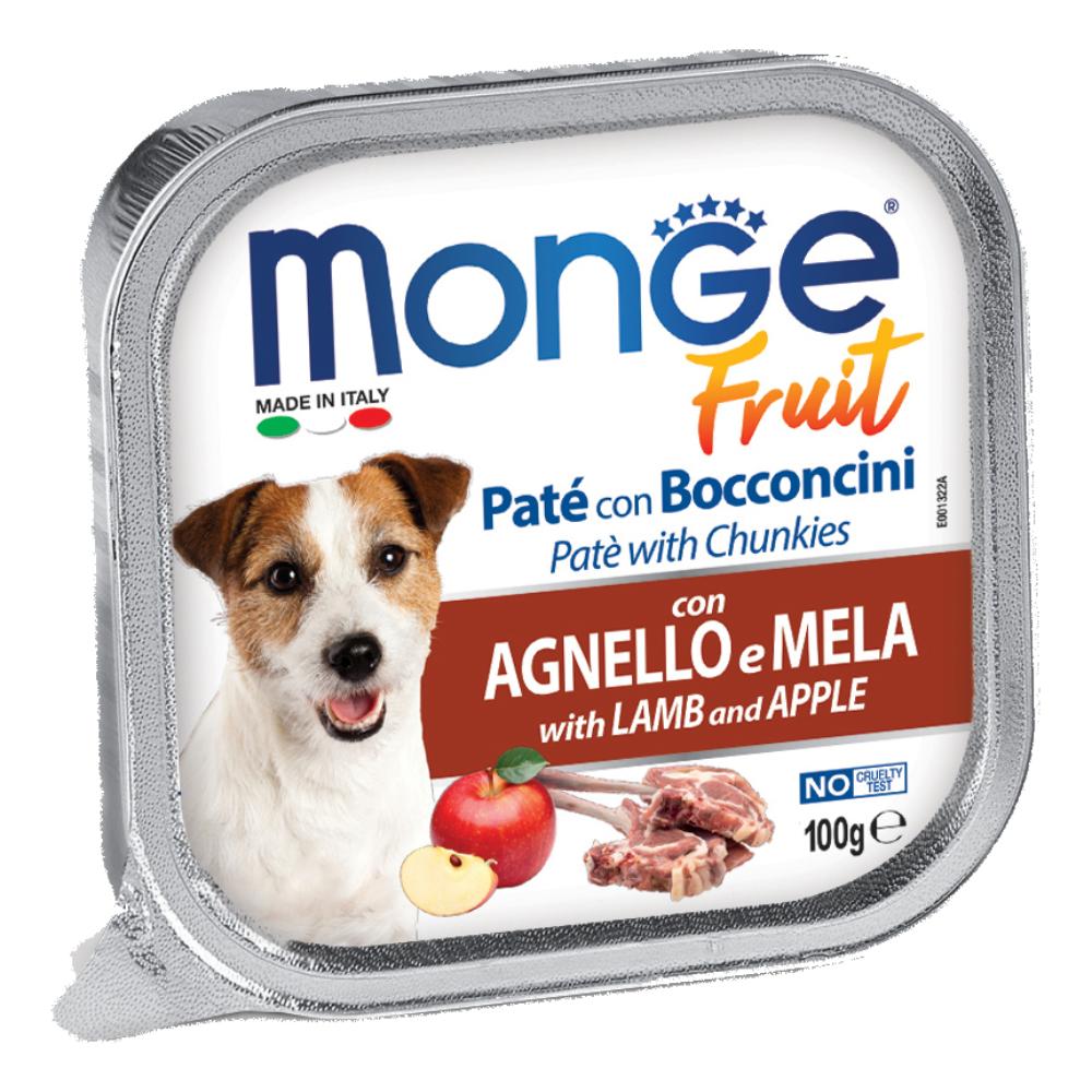 Monge Cane Fruit Vaschetta Adulto Agnello &amp; Mela 100 Gr