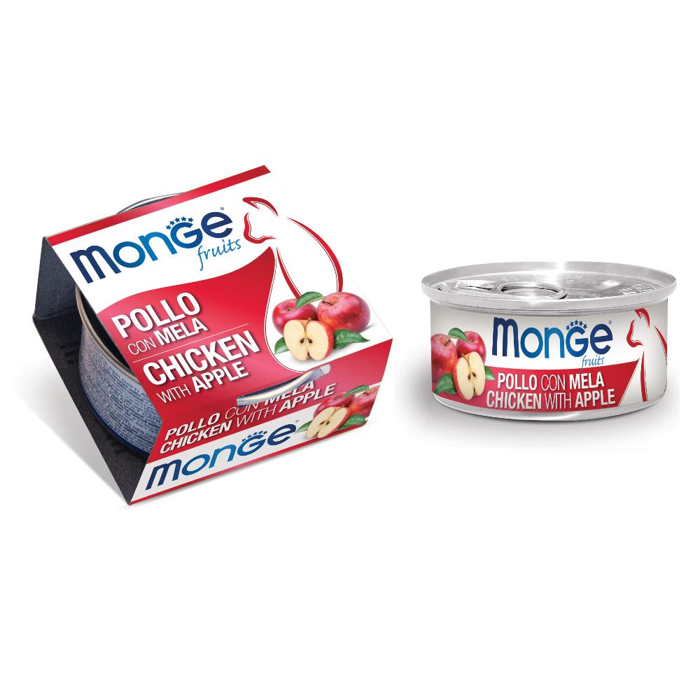Monge Gatto Fruits Lattina Adulto Pollo &amp; Mela 80 Gr