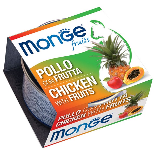 Monge Gatto Fruits Lattina Adulto Pollo &amp; Frutta 80 Gr