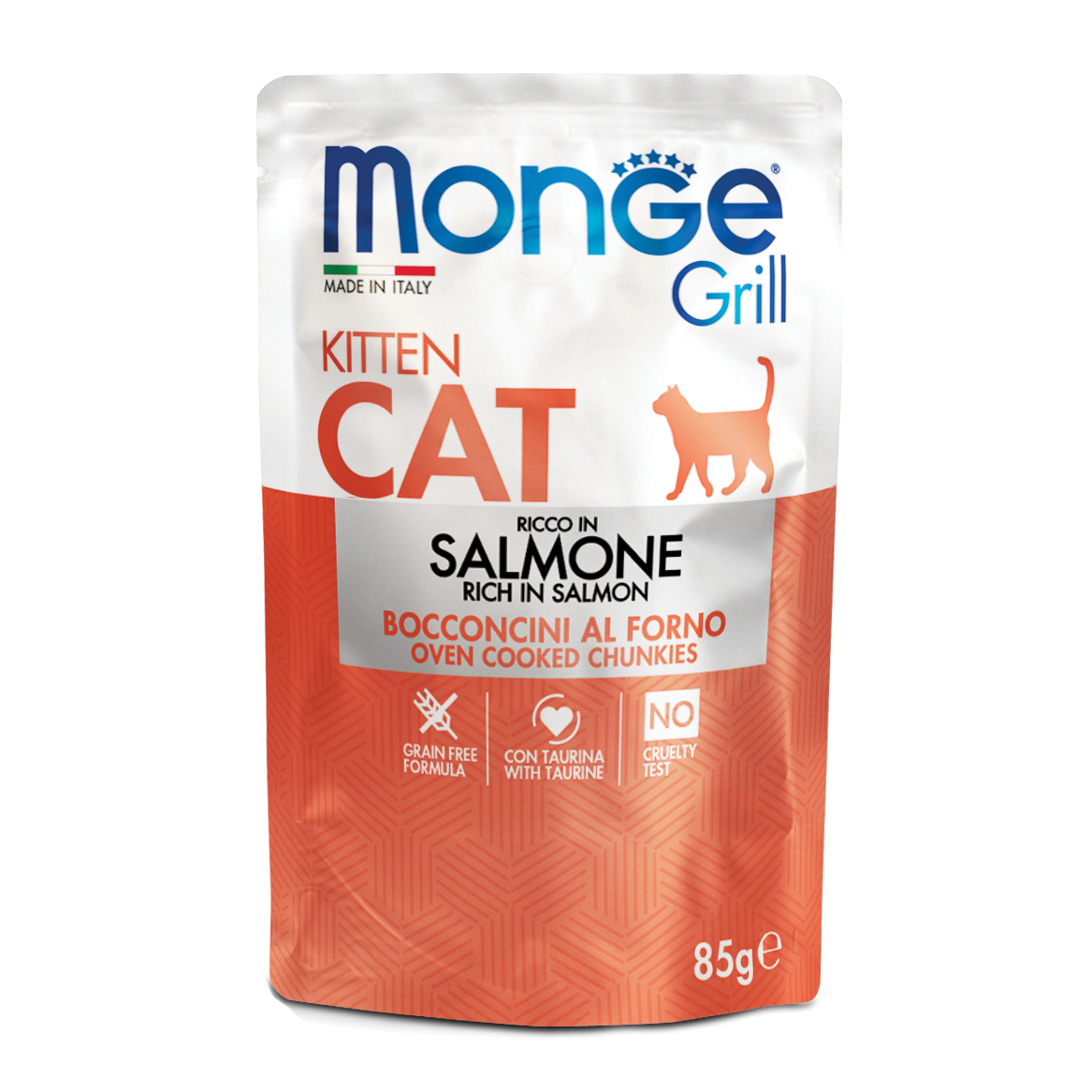 Monge Grill Kitten Bocconcini Ricco in Salmone Gattini 85 g Mangime — confronto prezzi