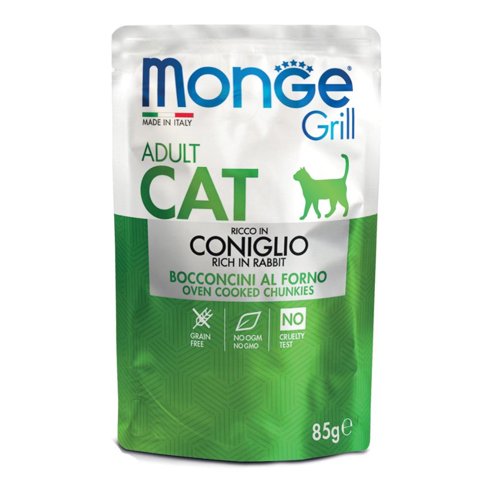 Monge Grill Gatto Adulti Bocconcini Con Coniglio 85 g Mangime