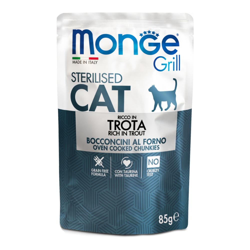 Monge Grill Trota Gatti Sterilizzati 85 g Mangime