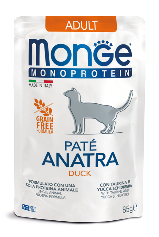 Monge Monoprotein Paté Anatra Gatti Adulti 85 g Mangime