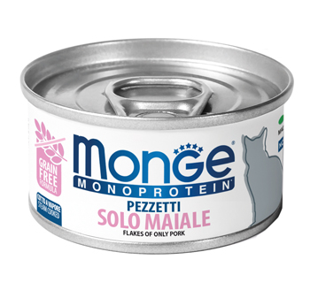 Monge Gatto Monoprotein Lattina Adulto Pezzetti Solo Maiale 80 Gr