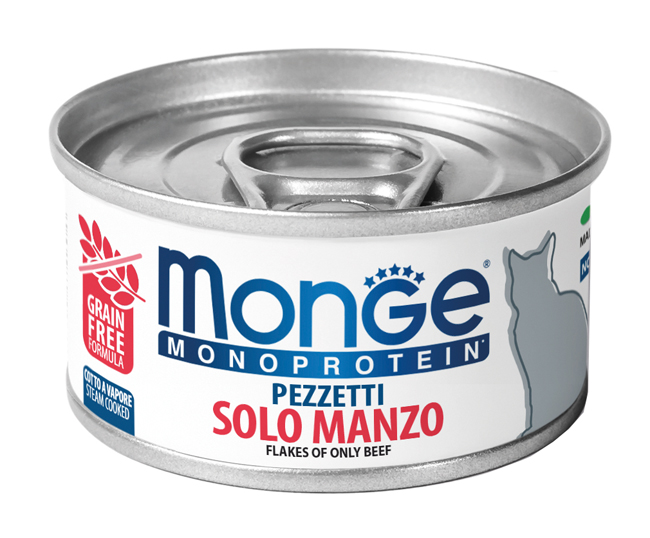 Monge cat monoproteico solo manzo sfilaccetti 80 g