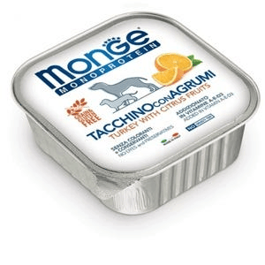 Monge Monoprotein Tacchino Con Agrumi Cibo Umido Per Cani Adulti 400G — confronto prezzi