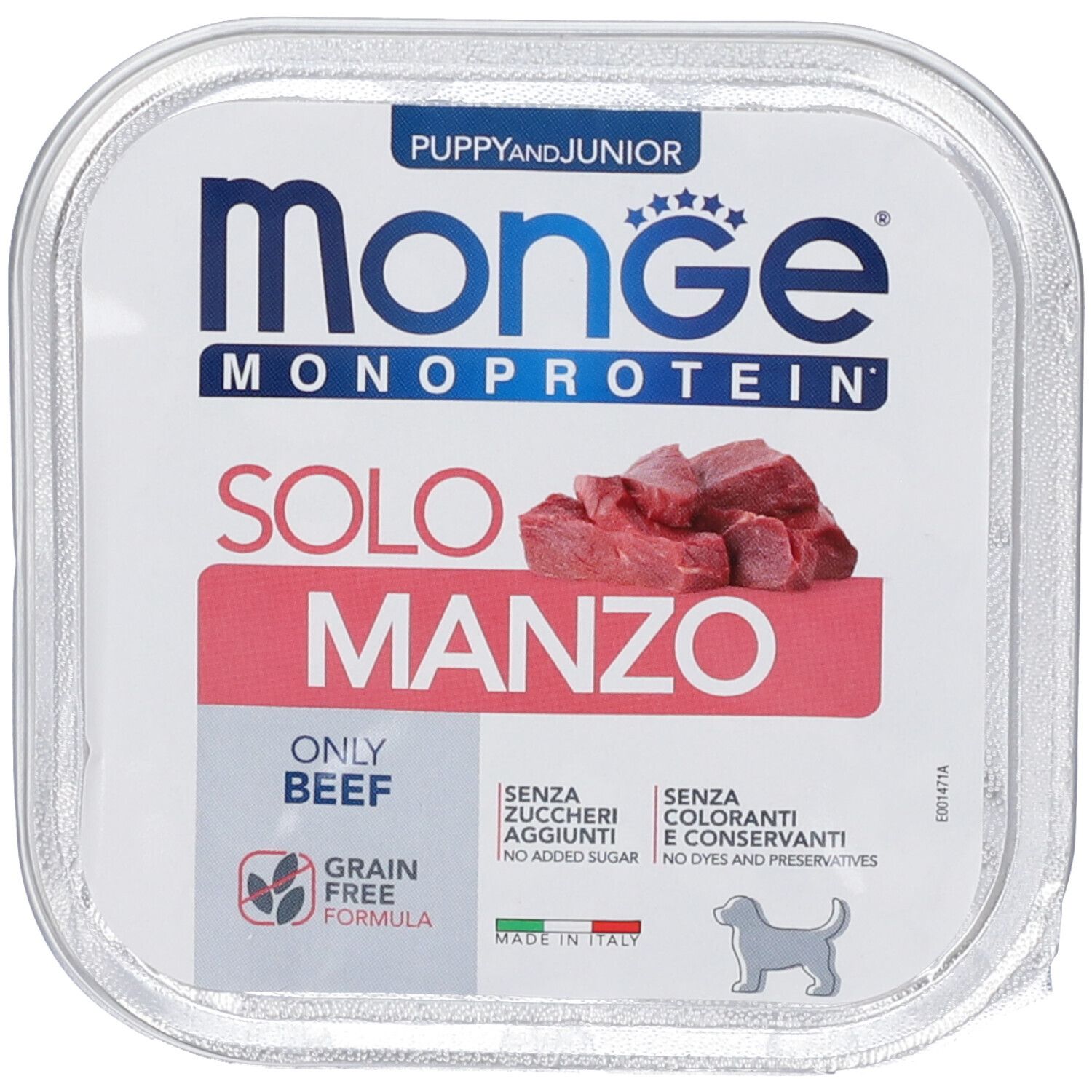 Monge Monoprotein Dog Puppy & Junior Solo Manzo 150 g Mangime