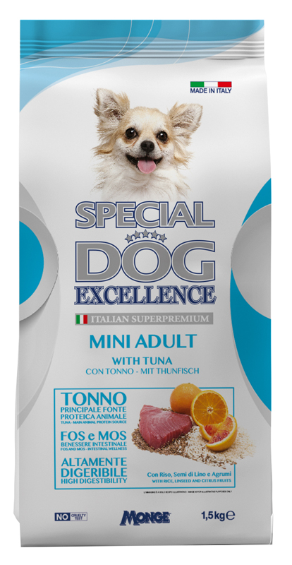 SPECIAL DOG CANE EXCELLENCE MINI ADULT TONNO 1,5KG — confronto prezzi