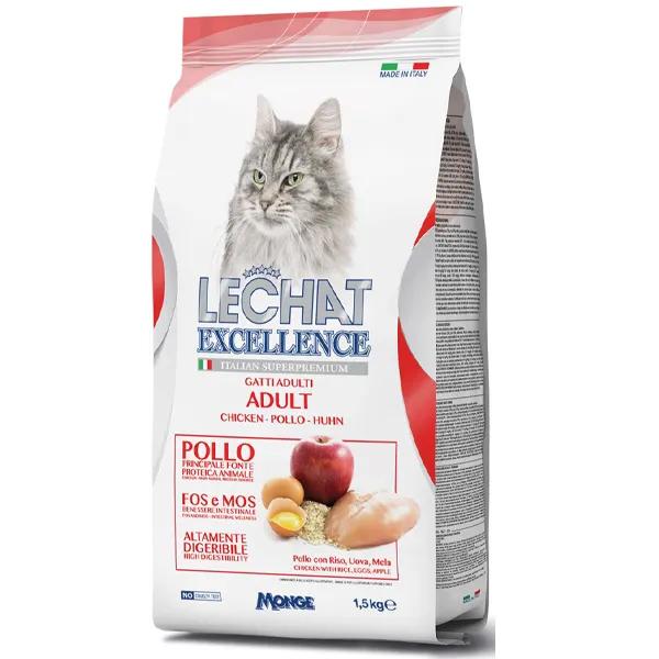 Monge Lechat Excellence Adult Alimento Secco per Gatti Pollo 1,5 kg