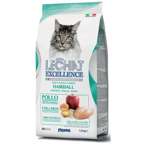 Monge Lechat Excellence Hairball Alimento Completo per Gatti Adulti Espulsione Boli di Pelo Sacco da 1,5 kg