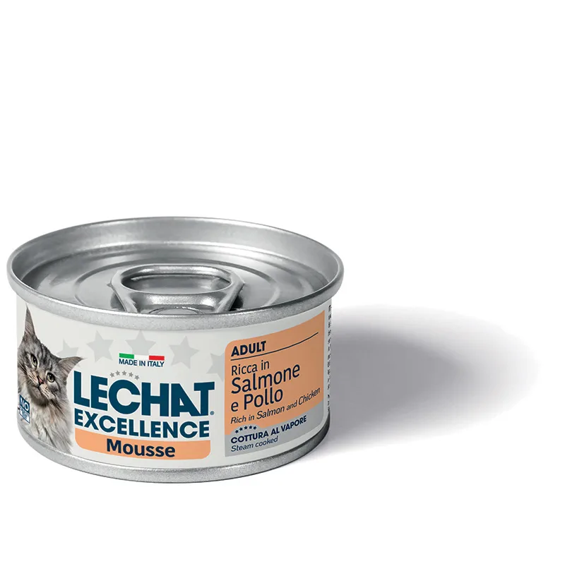 LECHAT GATTO EXCELLENCE MOUSSE ADULT SALMONE POLLO 85GR (lattina)