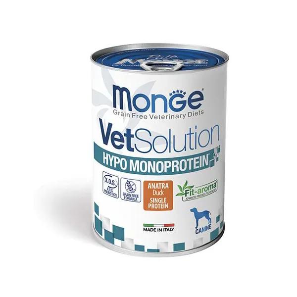 Monge VetSolution Can Hypo Monoprotein Anatra Alimento Dietetico Completo Lattina Da 400 G