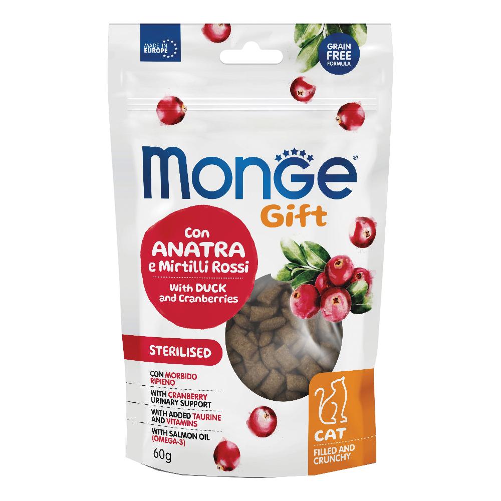 Monge Gatto Gift Snack Adulto Sterilizzato Anatra E Mirtilli Rossi 60 G — confronto prezzi