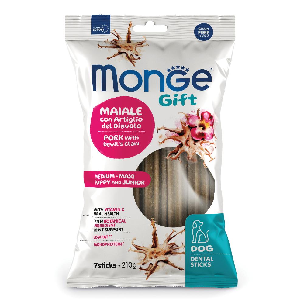 Monge Dental Sticks Maiale Con Artiglio Del Diavolo Per Cani Puppy Junior Medium Maxi 210G — confronto prezzi