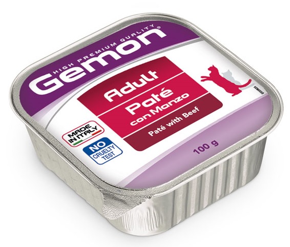 Gemon Cat Adult Paté con Manzo 400 g Mangime
