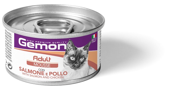 GEMON GATTO ADULT MOUSSE SALMONE POLLO 85GR (lattina)