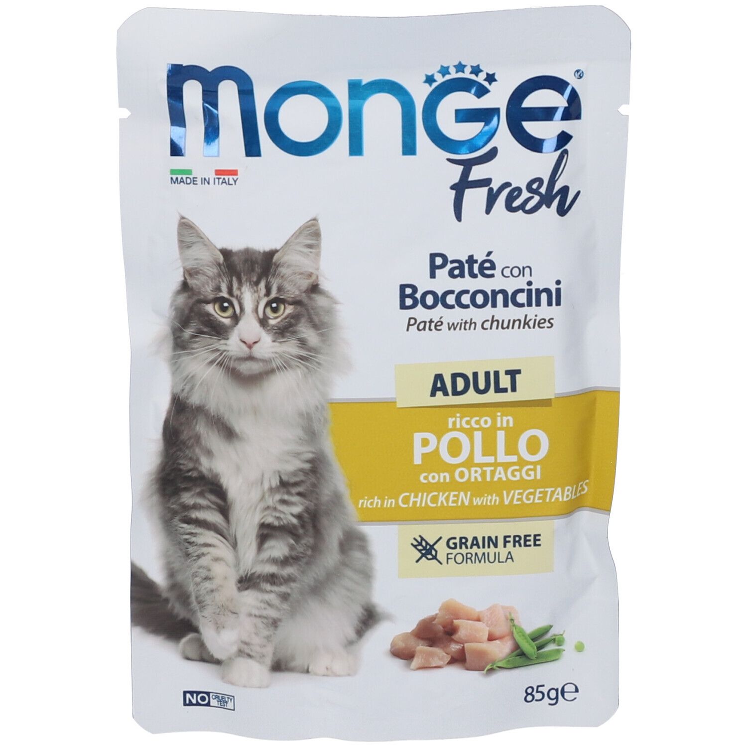 Monge Fresh Cat Adult Pollo Ortaggi 85 g Mangime