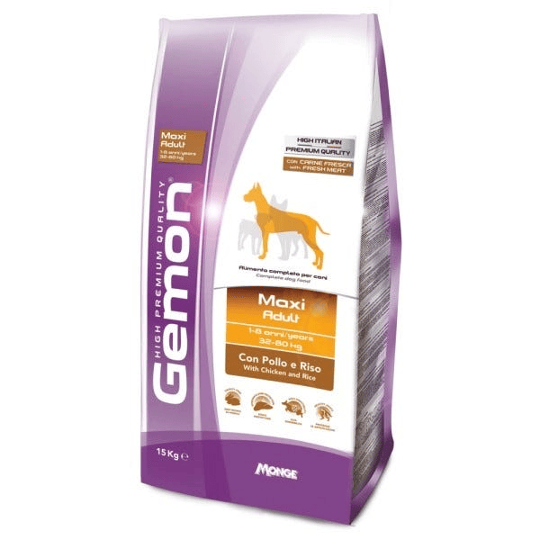 Monge Gemon Pollo E Riso Cibo Secco Cani Adulti Taglia Grande Sacco 15 Kg