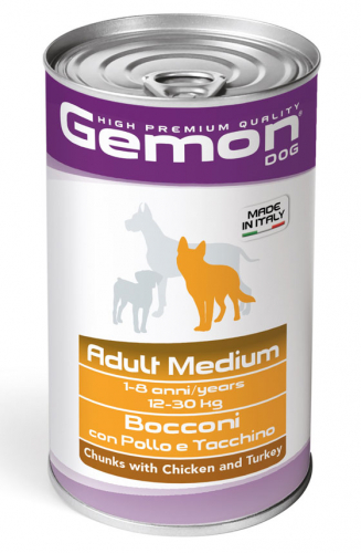 Gemon adult medium bocconi pollo tacchino 1,25 kg — confronto prezzi