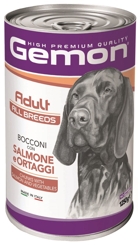 Gemon all breeds adult bocconi salmone ortaggi 1250 g